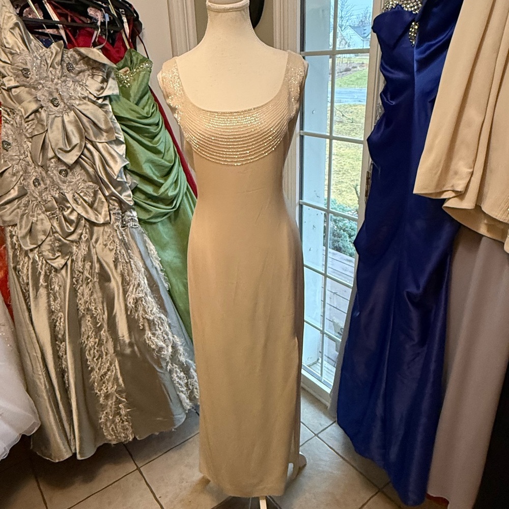 Dress designer - Elegant Cream Maxi Dress and jacket-Daymor Couture